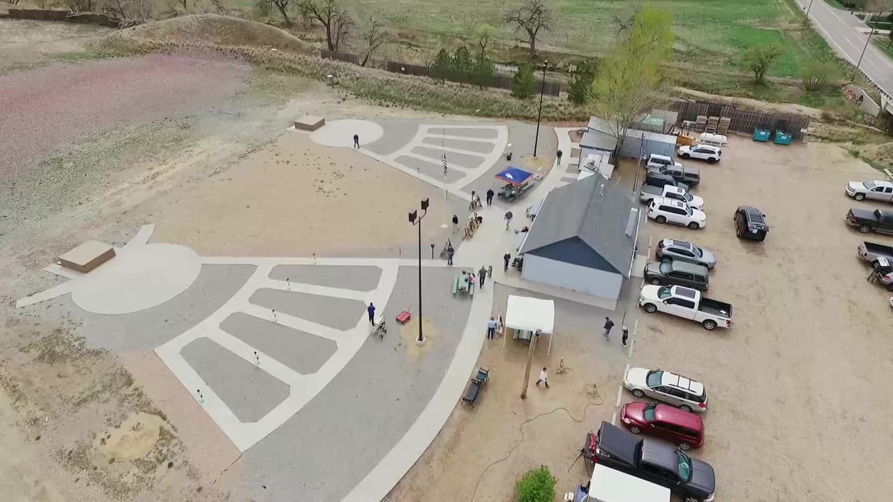 Aerial view of Berthoud Trap Club shooting range